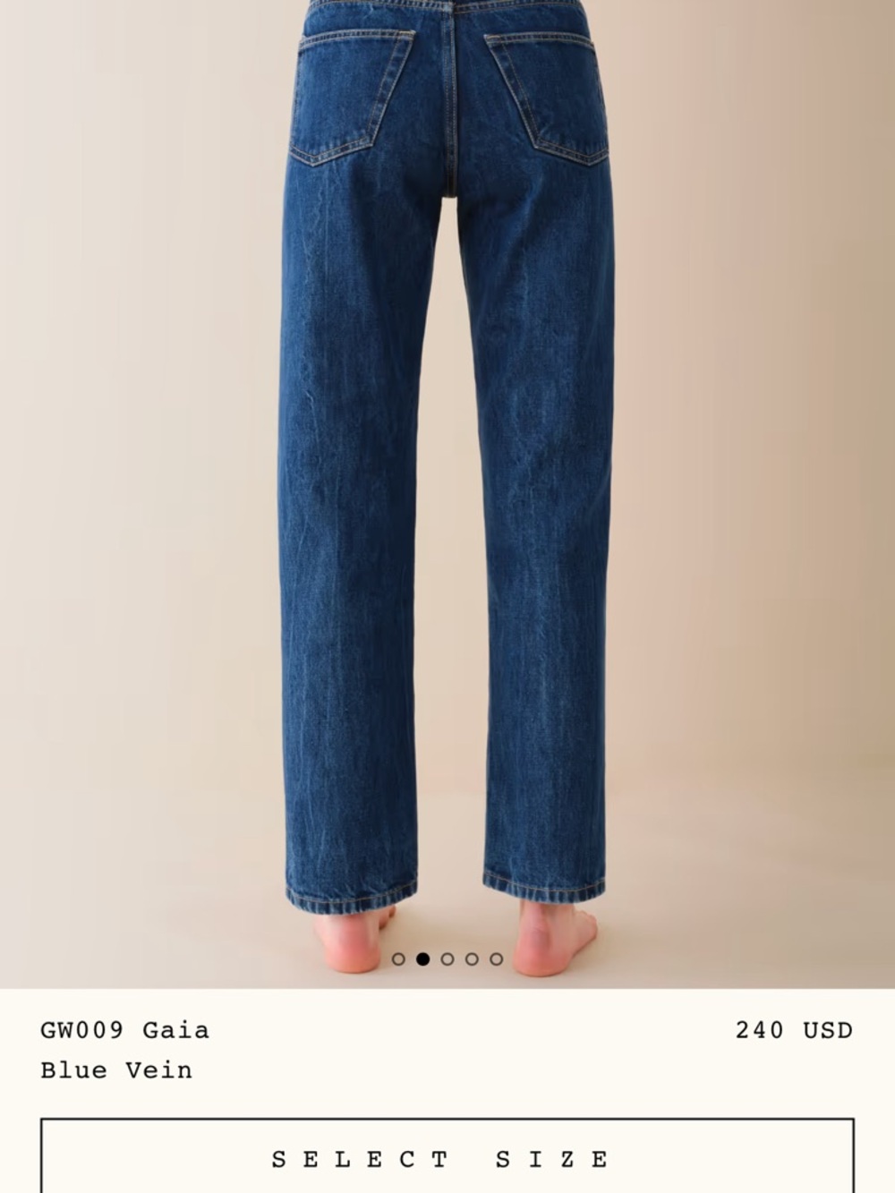 Jeanerica Gaia Straight Leg Jeans in Blue Vein size 24
